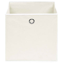 vidaXL Storage Box | Set of 10 | White | Non-woven fabric (100% polyester) 3
