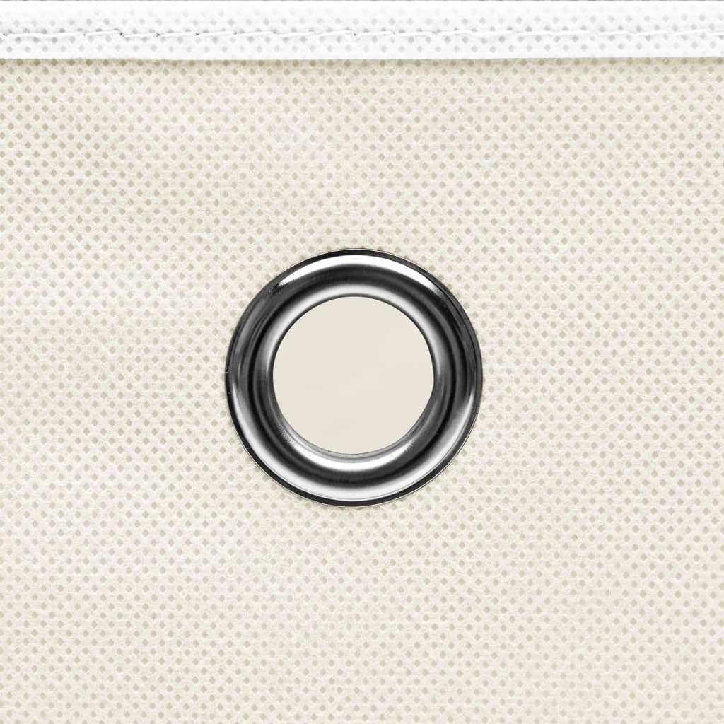 vidaXL Storage Box | Set of 10 | White | Non-woven fabric (100% polyester) 4