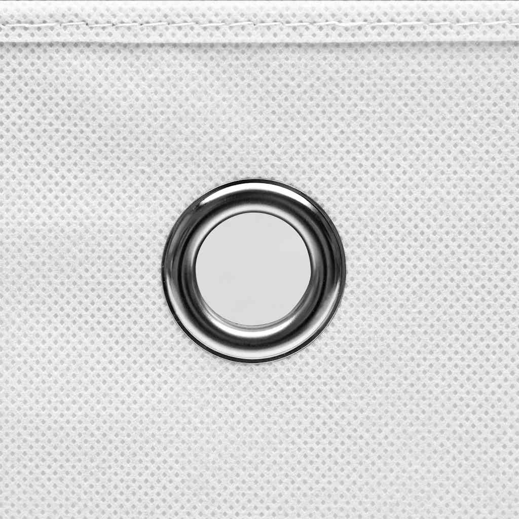 vidaXL Storage Box | Set of 10 | White | Non-woven fabric (100% polyester) 5