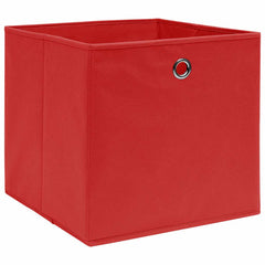 vidaXL Storage Boxes 10 pcs Red 32x32x32 cm Fabric 2