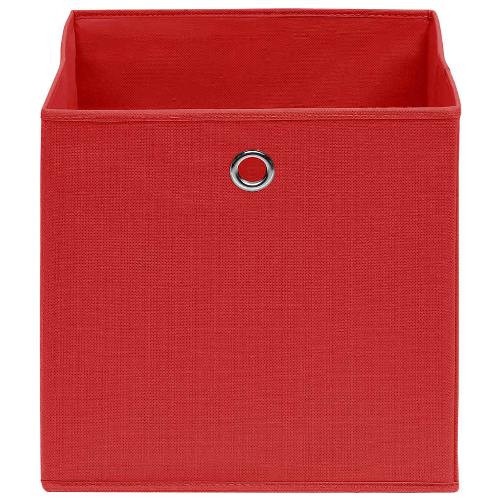 vidaXL Storage Boxes 10 pcs Red 32x32x32 cm Fabric 3