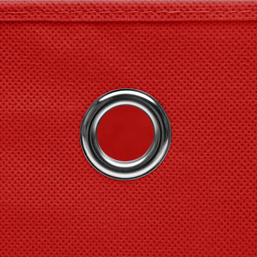 vidaXL Storage Boxes 10 pcs Red 32x32x32 cm Fabric 4