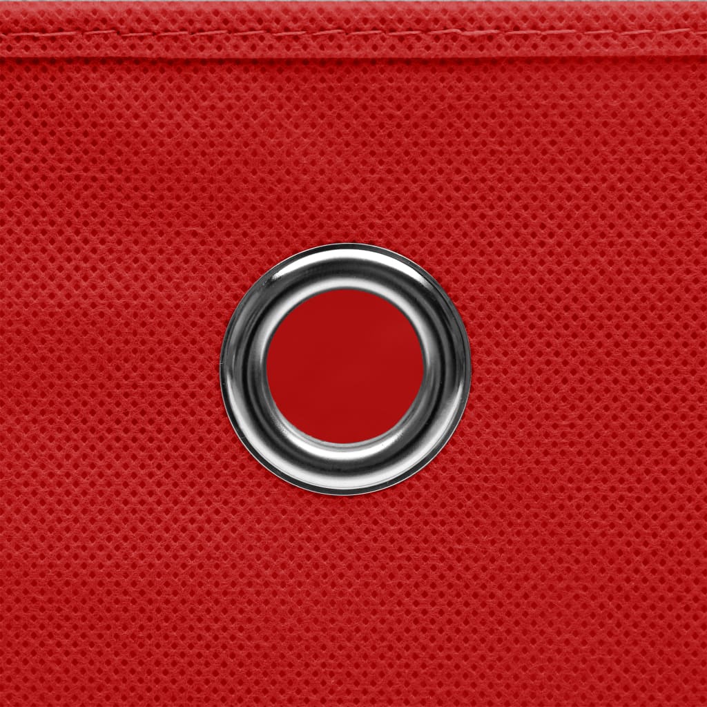 vidaXL Storage Box |  Set of 10 | Red | Non-woven fabric (100% polyester) 5