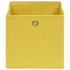 vidaXL Storage Boxes 10 pcs Yellow 32x32x32 cm Fabric 3
