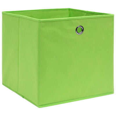 Storage Boxes 10 pcs Green 32x32x32 cm Fabric