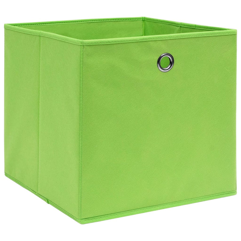 Storage Boxes 10 pcs Green 32x32x32 cm Fabric