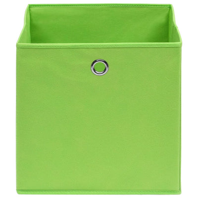 Storage Boxes 10 pcs Green 32x32x32 cm Fabric