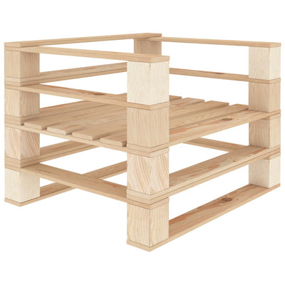 5 Piece Garden Pallets Lounge Set Wood