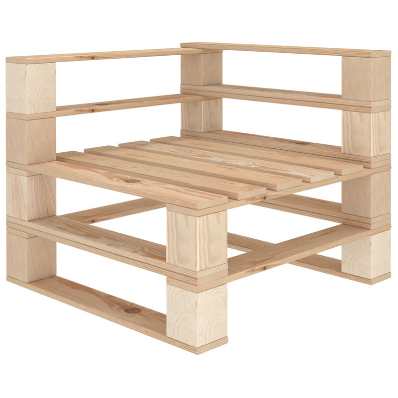 5 Piece Garden Pallets Lounge Set Wood