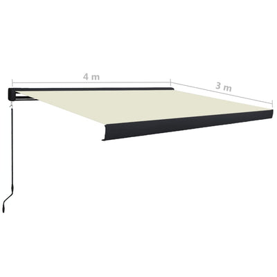 Manual Cassette Awning 400x300 cm Cream