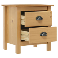 vidaXL Bedside Cabinets Hill 2pcs 46x35x49.5cm Solid Pine Wood 4