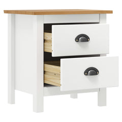 vidaXL Bedside Cabinet Hill 2 pcs White 46x35x49.5 cm Solid Pine Wood 4
