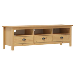 TV Cabinet "Hill" 158x40x47 cm Solid Pine Wood Brown