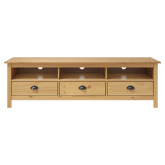 TV Cabinet "Hill" 158x40x47 cm Solid Pine Wood Brown