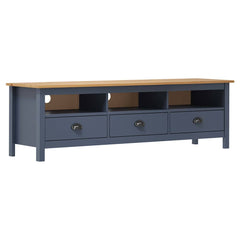 TV Cabinet "Hill" 158x40x47 cm Solid Pine Wood Grey