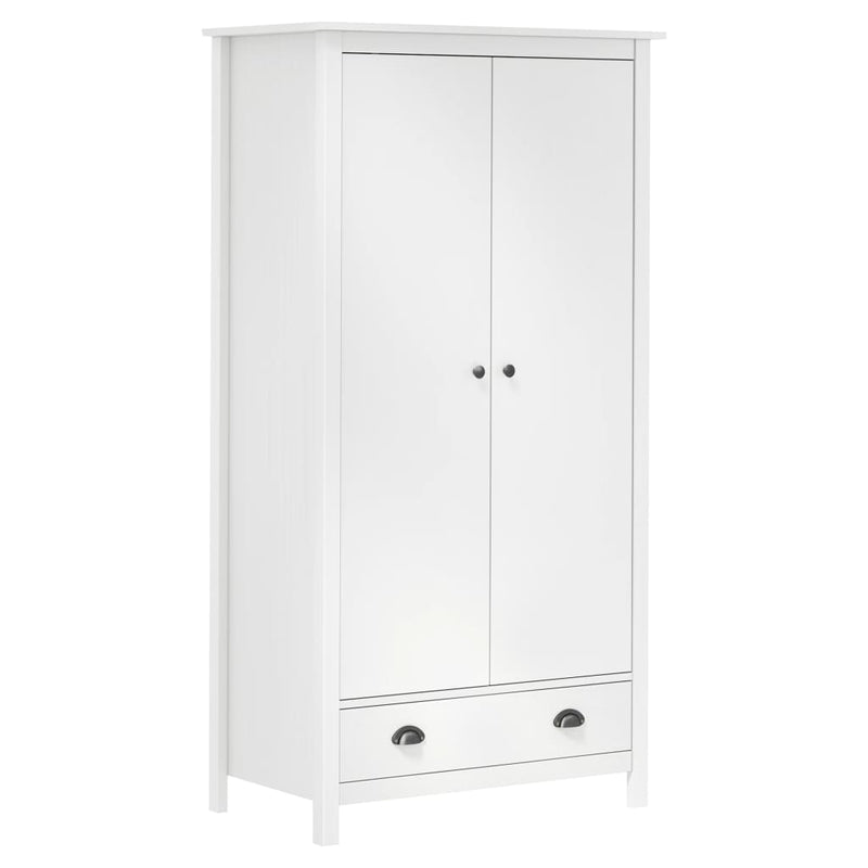 Armario 2 puertas Hill Blanco 89x50x170 cm Madera Maciza Pino