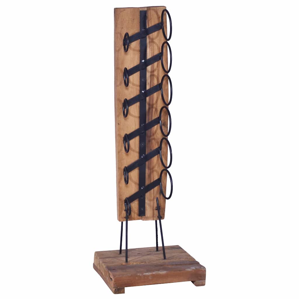 288809 vidaXL Wine Rack for 6 Bottles 35x35x100 cm Solid Teak Wood 1