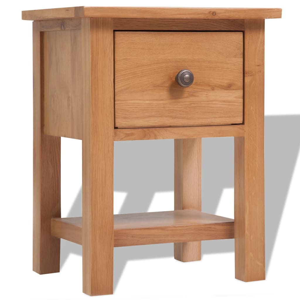 vidaXL Nightstands 2 pcs 36x30x47 cm Solid Oak Wood 2