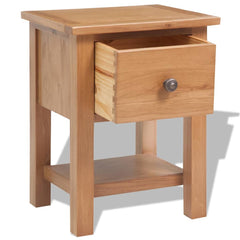vidaXL Nightstands 2 pcs 36x30x47 cm Solid Oak Wood 3