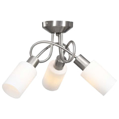 vidaXL Ceiling Lamp with Ceramic Shades for 3 E14 Bulbs White Cone 3