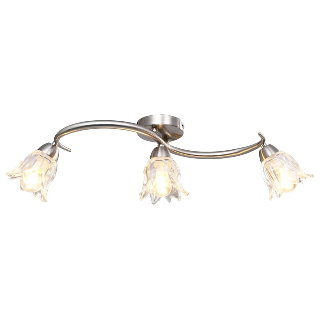vidaXL Ceiling Lamp | Satin Chrome, Transparent 1