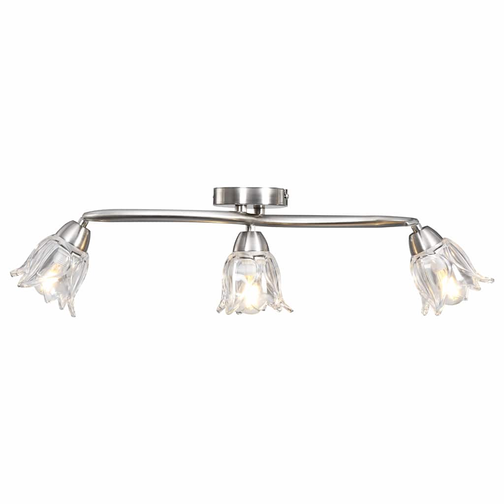 vidaXL Ceiling Lamp | Satin Chrome, Transparent 2