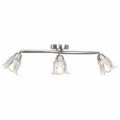 vidaXL Ceiling Lamp | Satin Chrome, Transparent 2