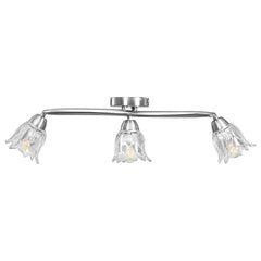 vidaXL Ceiling Lamp | Satin Chrome, Transparent 4