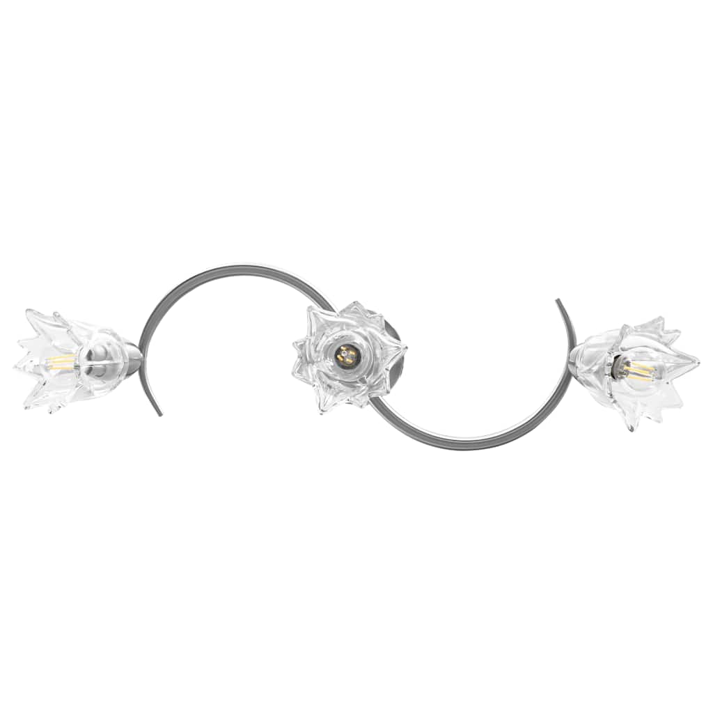 vidaXL Ceiling Lamp | Satin Chrome, Transparent 5