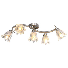 Ceiling Lamp Transparent Glass Shades for E14 Bulbs Tulip 5