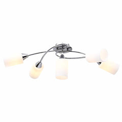 vidaXL Ceiling Lamp | White | Chrome-Plated Steel, Ceramic | Regular | Modern 1
