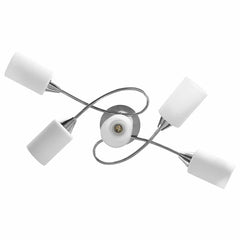 vidaXL Ceiling Lamp | White | Chrome-Plated Steel, Ceramic | Regular | Modern 5
