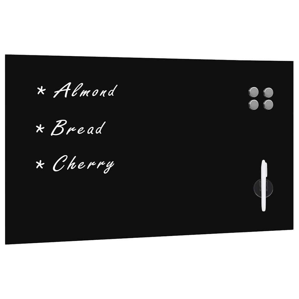 vidaXL Wall Mounted Magnetic Board Glass with Accessories