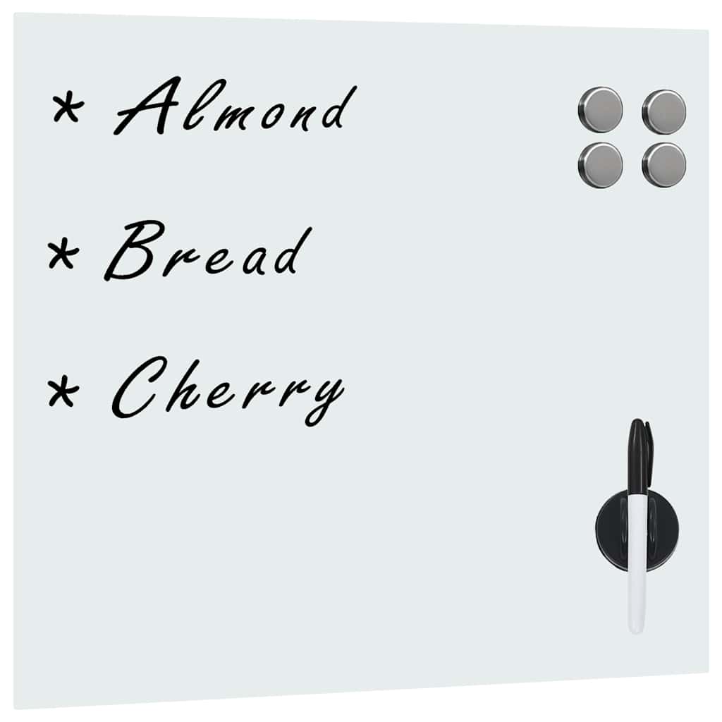 vidaXL Wall Mounted Magnetic Board Glass 60x60 cm 1