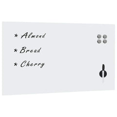 vidaXL Wall Mounted Magnetic Board Glass with Accessories