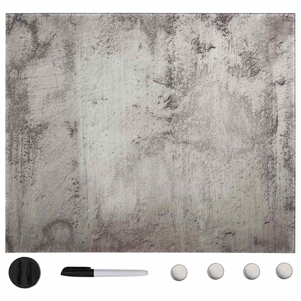 vidaXL Wall Mounted Magnetic Board Glass 60x60 cm 1