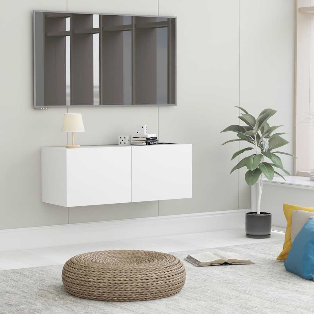 vidaXL Tv Cabinet | White | Engineered wood | Small | Drop-Down | TV Cabinet 1