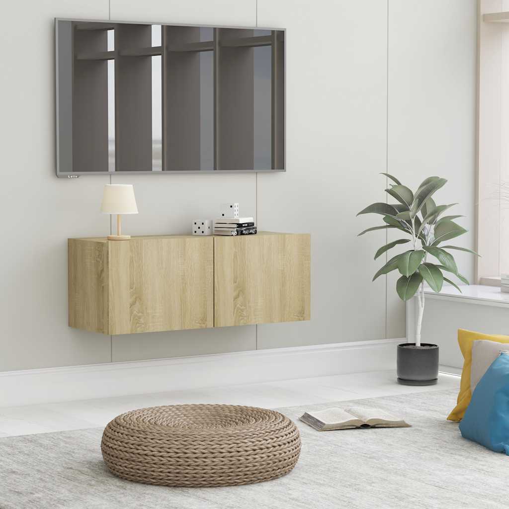 vidaXL TV Cabinet | Sonoma Oak | Engineered Wood | 80x30x30 cm | TV Cabinet 1
