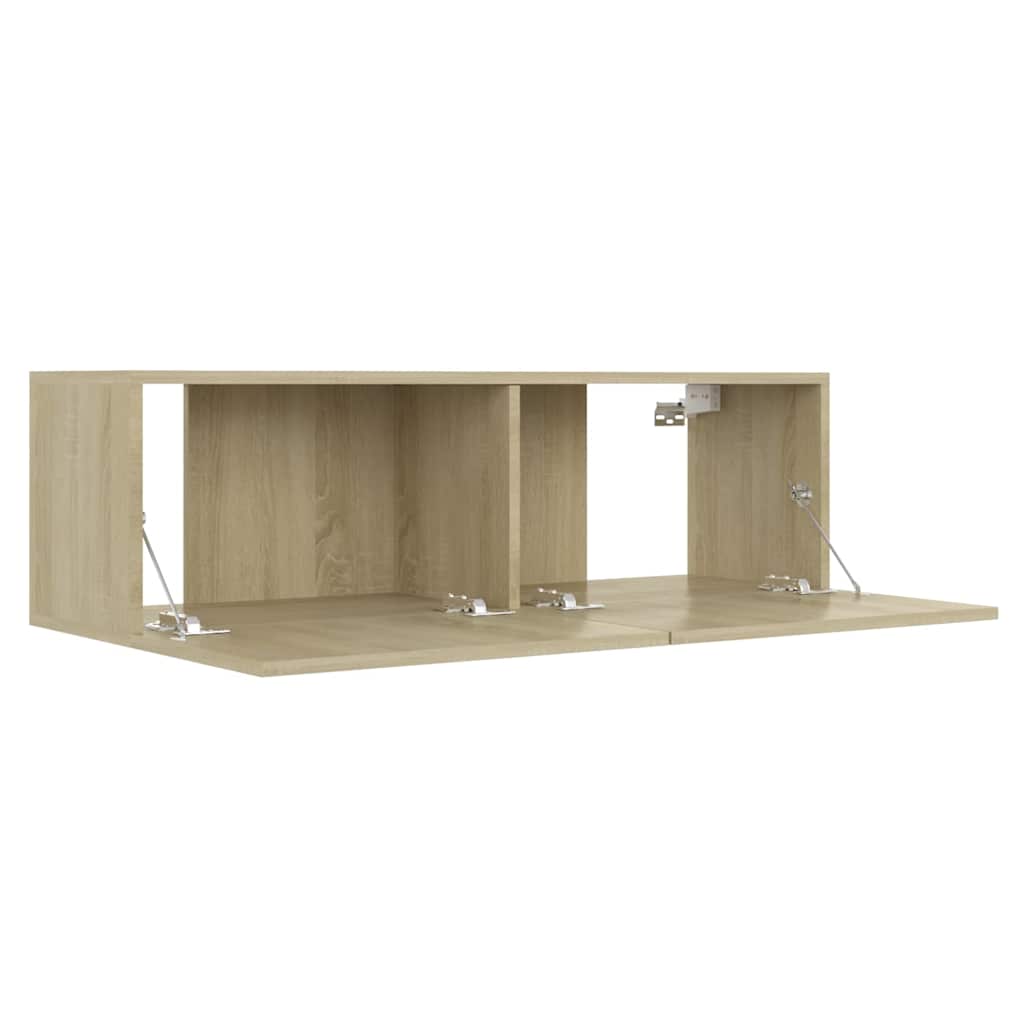 801484 vidaXL TV Cabinet Sonoma Oak 100x30x30 cm Engineered Wood 4