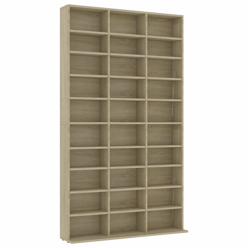 801781 vidaXL CD Cabinet Sonoma Oak 102x23x177,5 cm Engineered Wood 2
