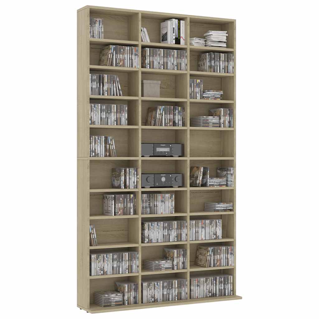 801781 vidaXL CD Cabinet Sonoma Oak 102x23x177,5 cm Engineered Wood 5