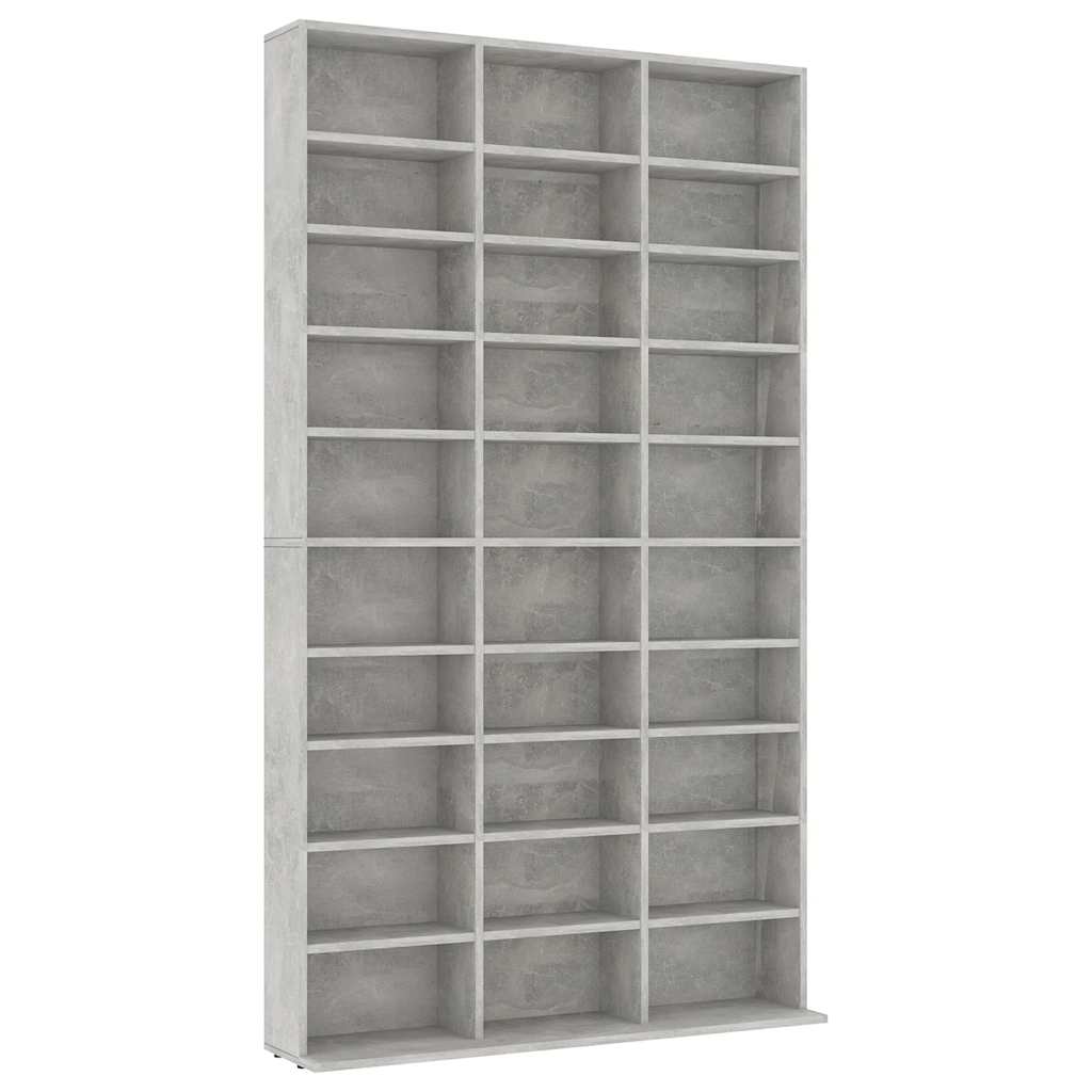 801782 vidaXL CD Cabinet Concrete Grey 102x23x177,5 cm Engineered Wood 2