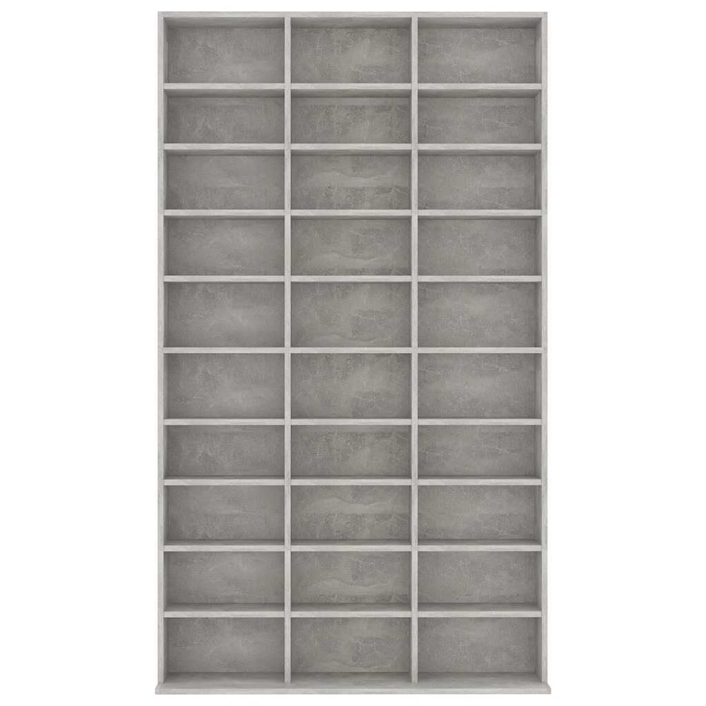 801782 vidaXL CD Cabinet Concrete Grey 102x23x177,5 cm Engineered Wood 3