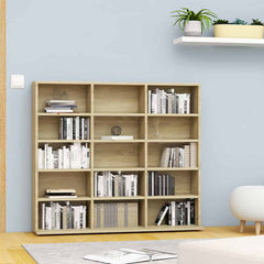 801790 vidaXL CD Cabinet Sonoma Oak 100x23x89,5 cm Engineered Wood 1