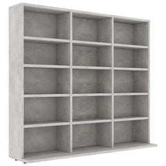 CD Cabinet 100x23x89,5 cm Engineered Wood Height 89.5 cm Concrete grey