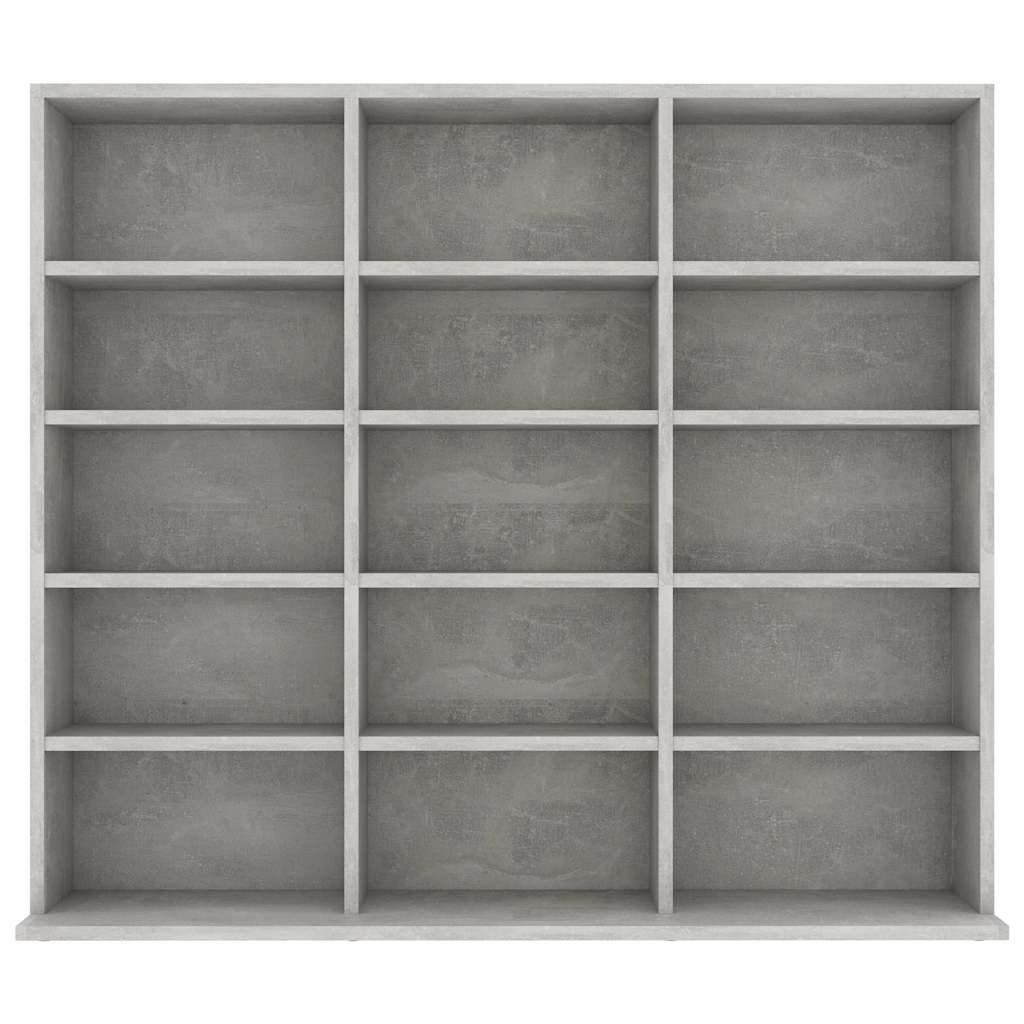 801791 vidaXL CD Cabinet Concrete Grey 100x23x89,5 cm Engineered Wood 3