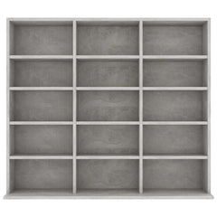 801791 vidaXL CD Cabinet Concrete Grey 100x23x89,5 cm Engineered Wood 3