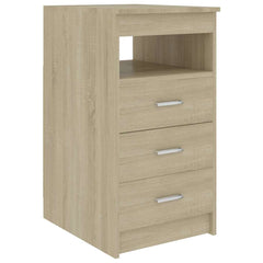 vidaXL Drawer Cabinet Sonoma Oak 40x50x76 cm Engineered Wood 2