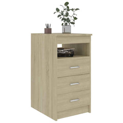 vidaXL Drawer Cabinet Sonoma Oak 40x50x76 cm Engineered Wood 3