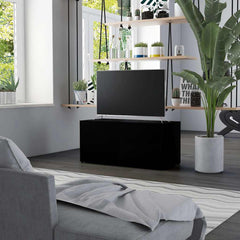 vidaXL TV Cabinet Black 80x34x36 cm Engineered Wood 1